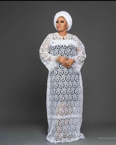 White lace kaftan Elegant Long Dress With Lace Work, White Long Gown With Lace Trim, Long Lace Dress With Lace Work, White Maxi Length Dress With Lace Work, Elegant White Maxi Dress With Lace Sleeves, White Long Lace Gown, White Lace Elegant Maxi Dress, Elegant Long Crochet Dress, White Lace Trim Gown For Party