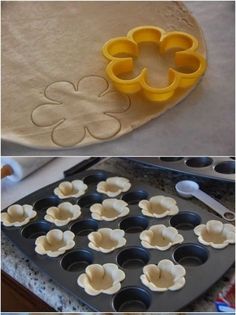 there are several pictures of pies being made in the same way as they look