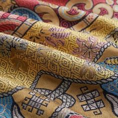 "Clarence house signature chinoiserie dragon empress fabric 10 yards (limited availability please contact us prior to ordering) click on photos to enlarge...    colorway: red, yellow, multi repeats:  v 17\" h 56\" width: 55\" contents:  100% fibranne retails for over $700 a yard via designers suitable for all home decor and upholstery please email with any questions as there are no returns..." Dragon Empress, Clarence House, Natural Linen Fabric, Andover Fabrics, Htv Vinyl, Robert Kaufman Fabrics, Faux Fur Fabric, Fur Fabrics, Vinyl Sheets