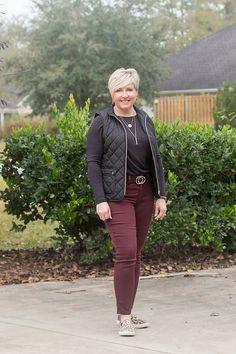 Black And Burgundy Outfit, Burgundy Outfit