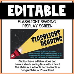 the flash light reading display poster