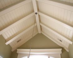 an overhead view of the ceiling and windows