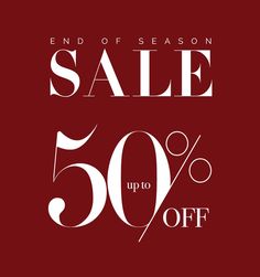 the end of season sale is up to 50 % off with this coupon code