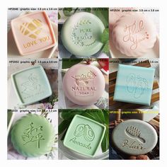 various soaps with the words love you written in different languages and designs on them