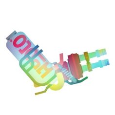 an image of the word web spelled in 3d letters on a white background with rainbow colors