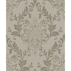 Traditional ornate damask print modernized through the use of distressed metallic inks. Presented with 2 opposing textures to add depth to the design. Ornamental wallpaper is a timeless design certain to withstand passing trends. Wallpaper Bedroom Feature Wall, Metallic Pattern, W Wallpaper, Beige Wallpaper, Brown Wallpaper, Wallpaper Direct, Dark Beige