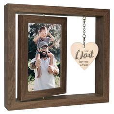 PRICES MAY VARY. Sturdy Wood Material: 360 Degrees rotating picture frames are made of lightweight wood with a unique design vintage wood texture finish and real glass cover, making quality dad gifts that enlighten & inspire life Thoughtful Dad Gifts: Each gifts for dad comes with exquisite packaging, ready to gift without spending time on the package, show dad how much he means to you by showering him with a heartwarming photo frame Rustic Style Decor: The elegant wood background brings a fresh Frame For Birthday, Dad Picture Frame, First Time Grandparents, Love You Forever Quotes, Dad Gifts From Daughter, Grandparents Gifts, Rustic Style Decor, Heart Picture Frame, Dad Pictures