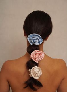 Upgrade your hair game with our Handmade Satin Scrunchie Ties, beautifully crafted into elegant rose shapes. Perfect for all hair types, these stylish hair ties offer a gentle, non-damaging hold. Supportive and friendly, we're here to enhance your everyday elegance. Checkout our other listings by visiting our store https://www.etsy.com/de-en/shop/Luvertta Luvertta's rose scrunchies can be worn in your hair or around your wrist. It is the perfect hair everyday hair accessory.    Product Dimension Satin Hair Accessories, Hair Everyday, Flower Scrunchie, Rose Hair Clip, Everyday Hair, Dramatic Classic, Rose Hair, Everyday Hairstyles, Hair Game