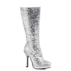 PRICES MAY VARY. WOMENS HALLOWEEN COSTUMES - Ladies glitz & glamour glitter knee-high costume boots for Queen, Santa, Go Go Dancer, Princess, Superhero, Masked Hero, Video Game or Movie Character, Anime, Manga, and Cosplay costumes LADIES COSTUME FOOTWEAR DETAILS - Glitter boot is 100% Manmade & has a synthetic sole BOOT MEASUREMENTS - 4" Heel, Shaft measures 15" from the arch, 1" Platform, & 14" Circumference STEP INTO CHARACTER - Sexy 4" stiletto boots add the glitz & glamour to your costume t Disco Boots, Beer Girl Costume, 80s Disco, Knee High Stockings, Ellie Shoes, Mens Outdoor Jackets, Turquoise Glitter, Glitter Boots, Club Shoes