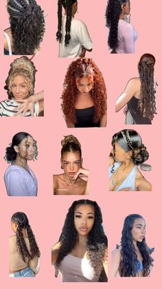 Curly Hair Styles For School, Hairstyles With Curled Hair, Hair Styles For School, Styles For School, Curly Hair Pictures, Hair Due