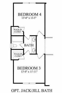 the floor plan for a two bedroom, one bath apartment with an attached bathroom and laundry room