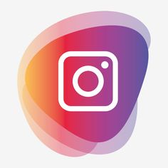 the instagram icon is shown in purple and orange colors, with a white background