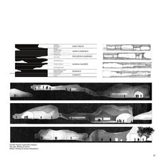 an architectural diagram showing the various sections of a building with multiple levels and different angles