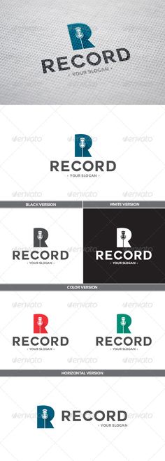 the logo for record records - objects logo templates