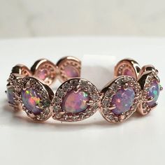 October 2024 Birthday Collection Happiness In Sparkle Rbp8290 Lab Grown Lilac Opal Rose Gold Plating Fast Shipping! Rings Rose Gold, Birthday Collection, Sparkling Rings, Dream Ring, Opal Rings, Jewelry Party, Purple Gold