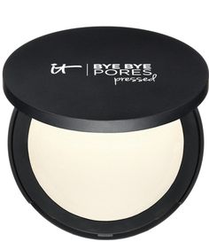 Experience skin-loving&#x2C; airbrushed look with Bye Bye Pores Pressed Setting Powder. Featuring Bye Bye Pores Optical Blurring Technology™&#x2C; it's designed to blur the appearance of pores and imperfections while delivering a smooth&#x2C; natural matte finish for younger-looking skin. This weightless setting powder comes in 3 translucent shades that cover a wide range of skin tones and is formulated with skin-loving silk&#x2C; hydrolyze It Cosmetics Bye Bye Pores, Natural Protein, Cosmetic Sets, Gothic Makeup, It Cosmetics, Minimize Pores, Hydrolyzed Collagen, Powder Makeup, Pressed Powder