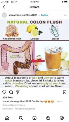 Colon Flush, Lose Stomach Fat Fast, Food Health Benefits, Smoothie Detox, Home Health Remedies, Herbs For Health, Healthy Drinks Recipes, Health Knowledge, Good Health Tips