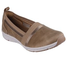 Show you care while staying comfortable and stylish wearing Skechers Be-Cool - Classy Step. Designed with recycled materials, this low-profile design features a micro leather and knit upper with sheen trim and a cushioned Skechers Air-Cooled Memory Foam comfort insole. Our Planet Matters Good for your feet. Good for the world. | Skechers Women's Be-Cool - Classy Step Slip-On Shoes | Medium Width | Made with at least 20% recycled content by weight, which helps to reduce waste | Skechers Air-Cooled Memory Foam comfort insole | Crafted with 100% vegan materials | Recycled micro leather and knit A-line upper | Flexible traction outsole | 1-inch heel height | Skechers Summer Clearance Sale, Summer Clearance, Wide Shoes, Skechers Women, Reduce Waste, Profile Design, Shopping Hacks, Our Planet, Recycled Materials