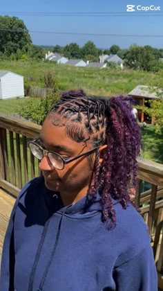 Locs Purple, Twist Loc Styles, Black Girls With Locs, Girls With Locs, Purple Locs, Locs Ideas, Locs Inspiration, Dyed Locs