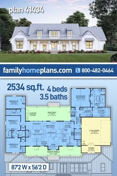 two story house plans with 3 beds and 2 baths in each floor plan is shown below