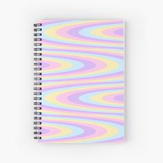 an abstract spiral notebook with pastel colors