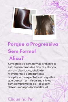 A Progressiva sem Formol, preserva a estrutura interna dos Fios, hidratando completamente, o que Resulta em um Cabelo Liso, alinhado, sem Frizz e cheio de movimento! Clique no link abaixo e Saiba Mais ! / alisamentodecabelo/ progressivasemformol/ melhorprogressivasemformol/ fazendoprogressivaemcasa/ Collage, Pins