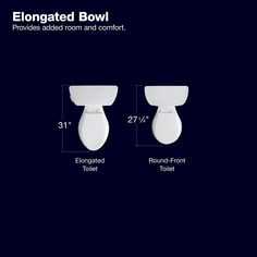 With sleek symmetry, this two-piece Persuade Curv toilet adds style to the bathroom without sacrificing comfort or water savings. An innovative nested trip lever offers the choice of 1.0 or 1.6 gallons per flush; the dual-flush lever is located on the side of the tank like a traditional toilet, leaving the top free for storage. The high-efficiency 1.0-gallon flush setting reduces water use by more than 30 percent over 1.6-gallon toilets, which adds up to potential water savings of more than 5, 0 Tall Toilets, Kohler Memoirs, Elongated Toilet, Water Efficiency, Round Chair, Small Bath, Chair Height, Water Conservation, Toilets