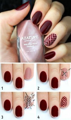 Wine Nails, Wine Club, Blush Nails, Red Nail Designs, Nail Swag, Nails Desing, Prom Nails, Fabulous Nails, Nail Art Tutorial