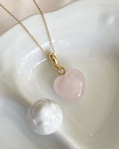 Wear your heart on your neckline with our Rose Quart Heart Necklace. Let this beautiful rose quart stone promote love, harmony, and inner healing.  Rose quartz Heart 15mm Gold filled chain 16 inches All items come in a gift box ready to gift. To see more please visit  https://www.etsy.com/shop/BijouLimon Bijou Limon jewelry collections present a romantic French spin on the latest jewelry trends. Based on the US West Coast but French at heart, Bijou Limon interprets the current jewelry trends and Rose Quartz Heart Necklace, Valentine's Day Heart Necklace, Rose Gold Crystal Necklace For Valentine's Day, Rose Gold Heart-shaped Rose Quartz Jewelry, Heart-shaped Crystal Gemstone Necklaces For Valentine's Day, Rose Quartz Gemstone Necklace For Valentine's Day, Heart-shaped Rose Quartz Jewelry For Valentine's Day, Heart Shaped Crystal Necklace For Valentine's Day Anniversary, Heart-shaped Crystal Necklace For Valentine's Day Anniversary