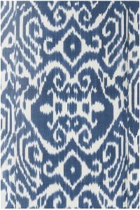 a blue and white lamp shade with an intricate design