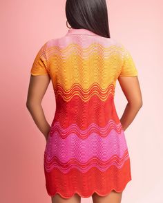 Yes, the Bridget Mini Dress will also be available in another colorway 😍. She’s giving flirty and festive, the perfect summer vibes 💗🧡❤️. She drops Friday, March 29th. Marie is wearing size small Subscribe for launch updates at leogarnette.com or text HEYGEM to 844.722.5984 . . #summervibes #springsummer2024 #flirty #minidress #ronnykobo Trendy Knit Dresses, Trendy Pink Knit Dress, Trendy Striped Short Sleeve Dress, Mod Mini Dress With Short Sleeves, Retro Striped Mini Dress, Fitted Striped Knit Dress, Trendy Knit Dresses For Spring, Chic Striped Knit Dresses, Red Knit Summer Dress