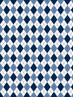 a blue and white checkerboard pattern with diagonals on it's sides