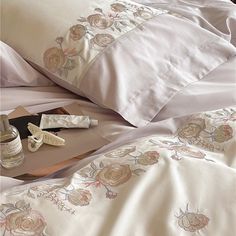 Luxury Embroidered Rose Egyptian Cotton Bedding Set | Yedwo Home