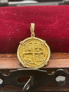 14k gold Atocha shipwreck handmade gold coin pendant Recycled Gold Coin Pendant Amulet Jewelry, Spiritual Gold-plated Coin Jewelry, Gold Mythological Jewelry With Coin Pendant, Gold-tone Brass Coin Pendant Necklace, Authentic Atocha Coin Necklace, Gold Coin Pendant, Key West Fl, Gold Coin, Shipwreck