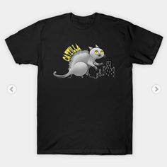 a black t - shirt with an image of a cat and the words atlanta on it