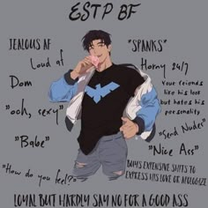 Types Of Boyfriends Mbti, Intp Estp Relationship, Estp Personality Boyfriend, Estp Mbti Boyfriend, Intj Estp Relationship, Types Of Boyfriends Drawing, Entp Girlfriend, Mbti Boyfriend, Entp Boyfriend