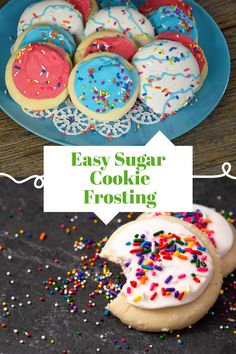 an easy sugar cookie frosting recipe with sprinkles