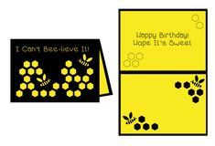 a greeting card with honeycombs and the words happy birthday hope it's sweet