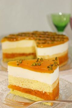 two pieces of cake sitting on top of a glass plate