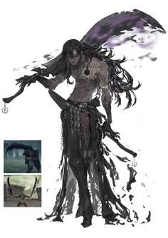 Raven Character Design, Mercenary Concept Art, Humanoid Monster Concept Art, Medevil Times, Yoh Yoshinari, Sif Dark Souls, Dnd Monster, Midnight Forest, Armor Design