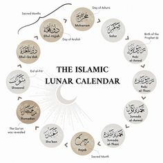 the islamic calendar is shown in arabic