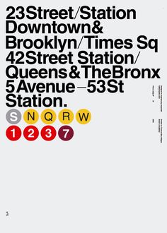 an advertisement for the subway station in new york city, with numbers on each side