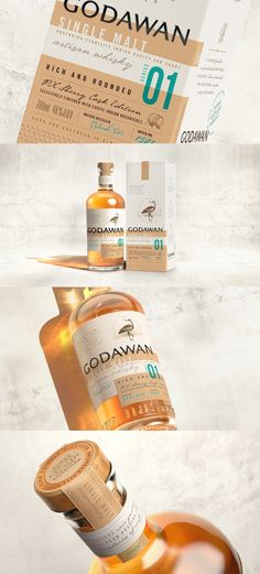 an advertisement for a whiskey company with the name gold dawn on it's bottle