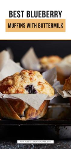 Best Blueberry Muffins with Buttermilk Muffins With Buttermilk, Blueberry Cheesecake Muffins, Buttermilk Blueberry Muffins, Easy Breakfast Muffins, Sour Cream Blueberry Muffins, Buttermilk Blueberry, Mini Muffin Recipe, Savory Muffins Recipes