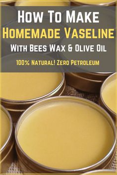 Homemade Vaseline, Diy Vaseline, Healing Salves, Natural Healing Remedies, Homemade Remedies, Natural Health Remedies