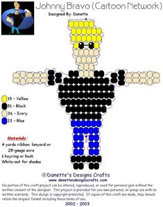 an image of a person made out of legos and text that says, johnny bravo cartoon network