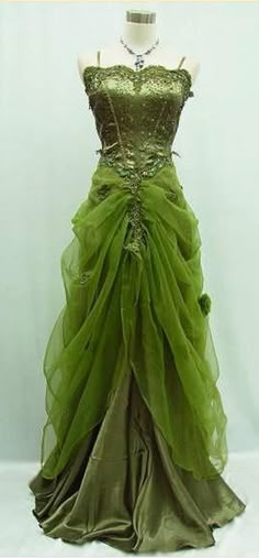 Masquerade Ball Dresses, Green Evening Gowns, Skirt Maxi, فستان سهرة, Vestidos Vintage, Fairy Dress, Party Dress Long