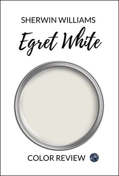 sherylin williams's white paint with the words, egret white color review