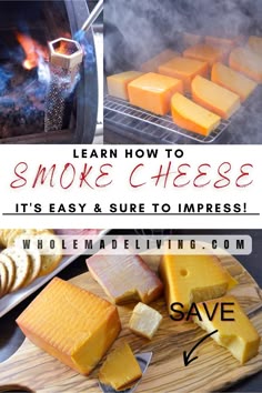 Smoked Cheese Recipe Electric Smoker, Cheese Recipes Homemade, Smoker Cooking, Smoked Gouda Cheese, Traeger Recipes, Pellet Grill Recipes, Smoked Meat Recipes, Smoked Gouda, Smoked Cheese