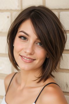 Haircut Ideas For Round Faces: 13 Stylish Options To Flatter Your Features - Best Review Side Bangs Short Hair Round Face, Bob Hairstyles For Round Face Plus Size, Asian Bob Haircut Round Faces, Haircuts For Small Foreheads, Chin Length Hair Round Face, Shaggy Pixie Bob, Haircut For Chubby Face, Asian Bob Haircut, Long Choppy Bobs